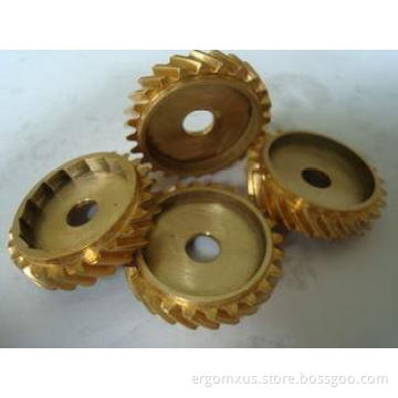 Custom brass slant tooth precision gear device for medical